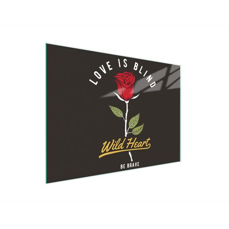 Glasschneidebrett 30x22 Rose (1/5)