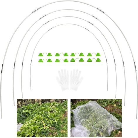 Gewächshausreifen Fiberglas 20Pcs Hoops Folientunnel Bögen Gartenreifen (1/5)