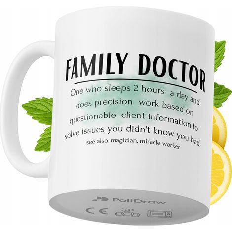 Lustige Kaffeetasse mit witzigem Textdesign für Hausärzte – ideal für Geburtstage, Namenstage und Feiertage. Hochwertige Tasse für besondere Anlässe, ob zu Hause, im Büro oder bei der Arbeit. Farbe: W (1/5)
