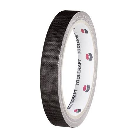 RUBAN ADHÉSIF TISSÉ NOIR (L X L) 10 M X 15 MM CONDITIONNEMENT: 1 BOBINE(S) TOOLCRAFT HEB15L10SC (1/2)