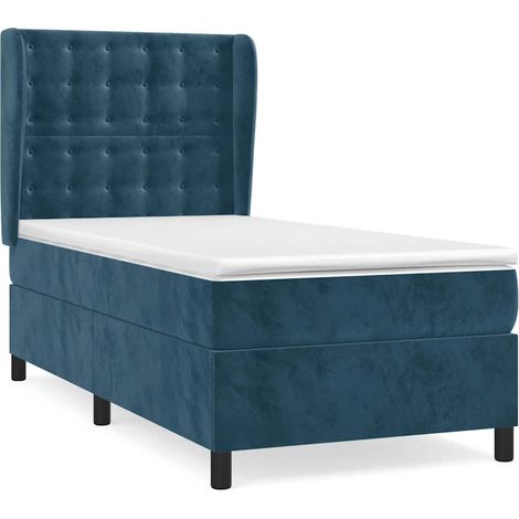 Maison Exclusive - Cama box spring con colchón terciopelo azul os (1/5)