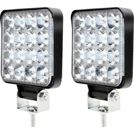 12V 48W 6500K LED-Arbeitsleuchte, IP67 wasserdicht, robust, für Traktor, LKW, Motorrad, Boot, SUV - Crezuo (1/4)