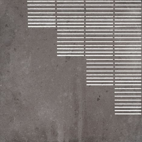 Carrelage effet terre cuite CHATEAU Lines - 18.5x18.5cm Graphite - Mat Lines - 18.5x18.5 cm Graphite - Mat - - boîte de 0.41 m2