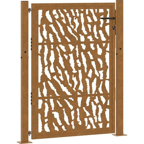 Portail de jardin - Portillons d'extérieur - Clôture de jardin acier résistant aux intempéries design tracés-JU1098 fr10235 - Maison La Vie (1/5)