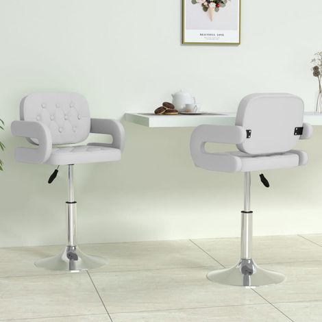 Lot de 2 Chaises pivotantes à manger,Chaises de salle à manger,Design Modernes blanc similicuir HH40483 (1/5)