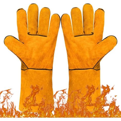 CCYKXA  Gants de barbecue résistants à la chaleur pour four, cuisine, grill, four, micro-ondes, cheminée et soudure 33 cm (1/5)