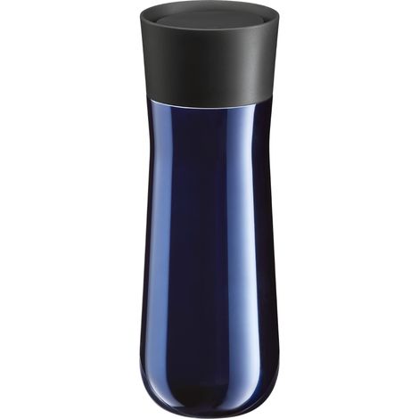 WMF Impulse - Tazza termica da 350 ml, con chiusura automatica, apertura a 360°, mantiene le bevande calde per 8 ore e fredde per 12 ore, blu (1/5)
