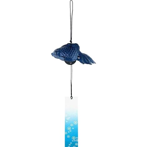 Japonais Goldfish Goldfish Furin WindChe Temple Temple Jardin Accueil Décor Bleu (1/5)