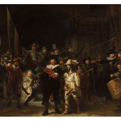 Papier peint panoramique La Ronde de Nuit marron – 300 x 279 cm – Intissé haute qualité – Impression écologique – Facile à poser (1/3)