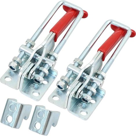 4 pezzi cerniera clip cerniera orizzontale clip cerniera leva clip serratura coperchio scatola GH431 fermo fisso in metallo fermo serratura adatto per valigie, cassetti, armadi