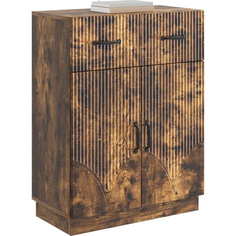 Sideboard/Anrichte/Buffet Geräucherte Eiche 66 x 34,5 x 87 cm Holzwerkstoff LXWW680539 (1/5)