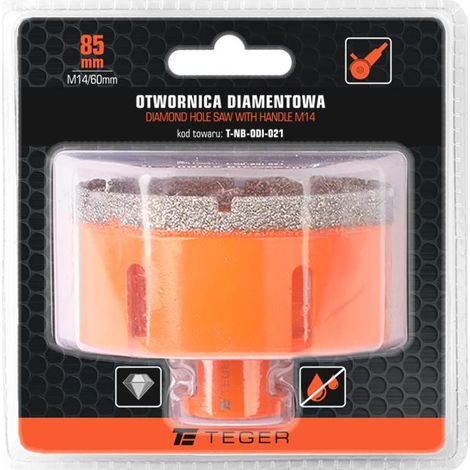 Sega a tazza diamantata con mandrino M14/85 mm (1/3)