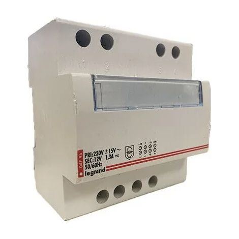 Legrand 004795 Fuente de alimentación rectificada monofásica filtrada Lexic 230V/12V 15W 1.3A