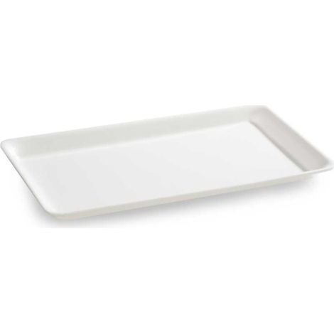 Plat en Plexiglas rectangulaire avec coins arrondis Blanc 350x200x17mm - Matériel CHR Pro