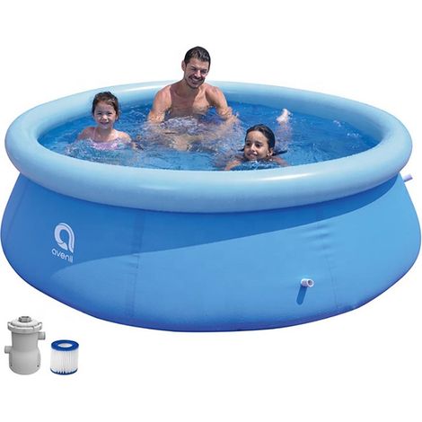 Piscina Tonda 360 cm Fuori Terra con Pompa Filtro h76 cm