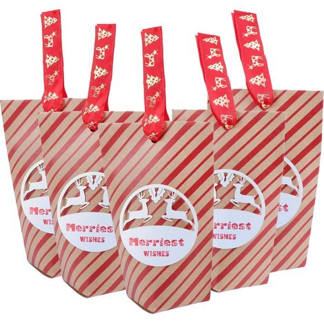 Boîte À Bonbons De Noël - Boîte En Papier Kraft Avec Ruban - Pour Faveurs De Fête De Noël - 24 Pièces (1/5)