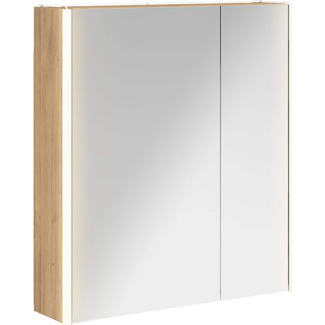 Bathroom Mirror Cabinet Artisian Oak 63.5 x 15.5 x 70 cm vidaXL