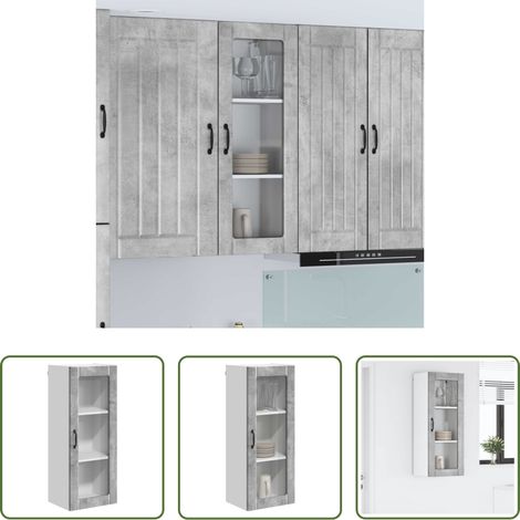 vidaXL Betonfarbe - Küchenschrank Beton Grau 40 x 31 x 100 cm Holzwerkstoff (1/5)