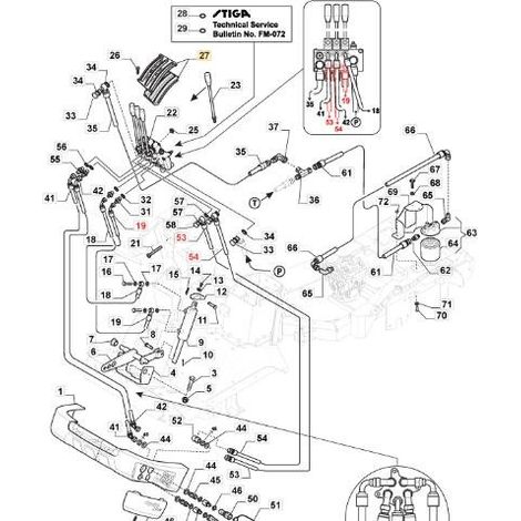 PLACA KIT VÁLVULA 3 VÍAS ORIGINAL STIGA PFM - 387559002/0
