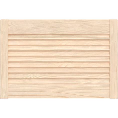 vidaXL Schranktür mit Lamellen 39,5x59,4 cm aus massivem Kiefernholz