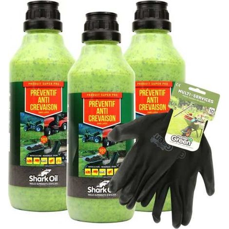 Préventif anti-crevaison Shark Oil OKO 500 ml par 3 + gants multi-services (1/5)