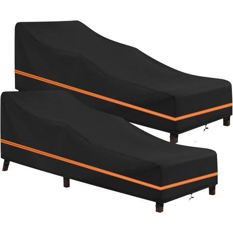 Housse de Protection Chaise Longue Jardin, 2 pièces, 213x80x40/80cm (1/5)