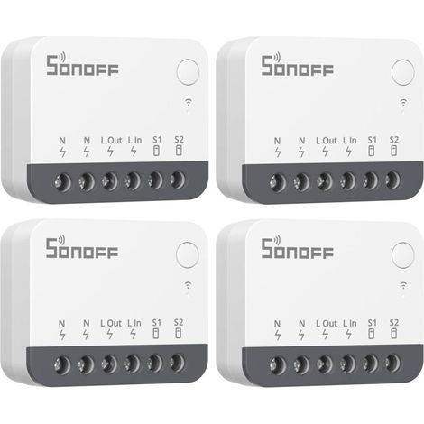 SONOFF ZBMINIR2 Interrupteur Connecté Zigbee, 2 Way ZigBee 3.0 Mini Smart Switch, 10A/2200W, Fil Neutre Requis, Compatible avec Alexa, Google Home, Séparation des Relais, Requis ZigBee Hub2pack (1/5)