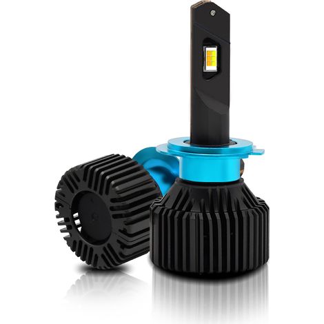 H7 LED-Lampen für Autoscheinwerfer, IP67 wasserdicht, 3000K/4300K/6000K, 200W, 40.000lm, leistungsstarke Beleuchtung, 2er-Pack (1/4)