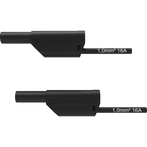 Schützinger VSFK 8700 / 1 / 50 / SW Cordon de mesure de sécurité mâle 4 mm mâle 4 mm 50.00 cm noir 1 pc(s) Y487542