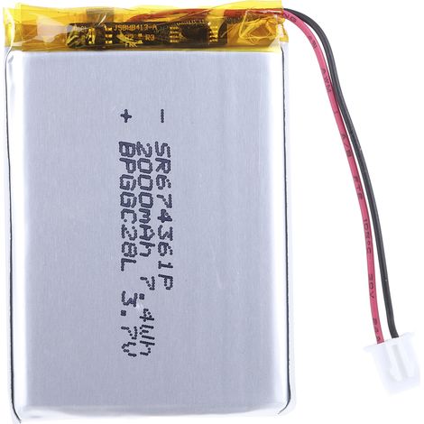 Rs Pro – Accumulateur lithium polymère 3.7V 2Ah – Batterie légère pour applications électroniques – Température de fonctionnement 0 à +45°C (1/3)