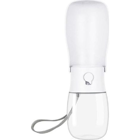300 ml zusammenklappbare Hundewasserflasche, tragbare Hundewasserflasche, geeignet für Hunde, Katzen, Haustiere, Spaziergänge im Freien, Reisen und Trinken, weiß