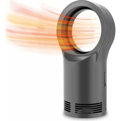 400W Mini radiateur soufflant à économie d'énergie en céramique avec Chauffage Rapide de 3 s, Protection Contre Les basculement et la surchauffe,pour Salle de Bain, Bureau (Noir) (1/4)