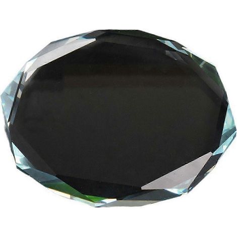 Présentoir en verre, socle rond en verre, organisateur de figurines, objets en verre, support de présentation rond, dessous de verre pour accessoires de poupée-Octagonal