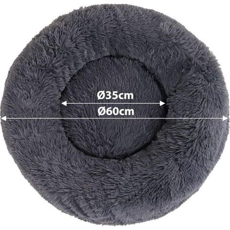 Couchage Panier Pour Chats Chien --Taille 60 CM-- Gris Foncé (1/3)