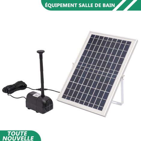 WAOBDLA 17V/10W pompe d'eau solaire DC 6-24V pompe d'eau solaire pour étang de poisson, jardin (1/5)