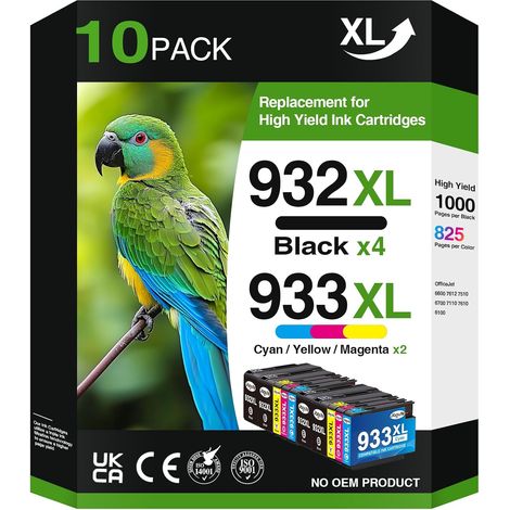 Cartouches d'encre Compatible avec HP 932 XL 933 XL Cartouche (1/5)