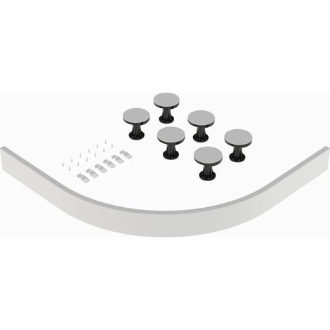Shower Tray Leg Set - White - For 700mm-900mm Quadrant Resin Trays