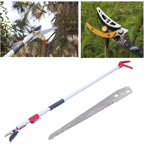 Telescopic Tree Pruner 120-220cm - Tree loppers Long Reach Fruit Picker Handled Shears Straight Pruning Shears for Arranging Flowers, Trimming Plants and Harvesting Herbs, Fruits or Vegetables