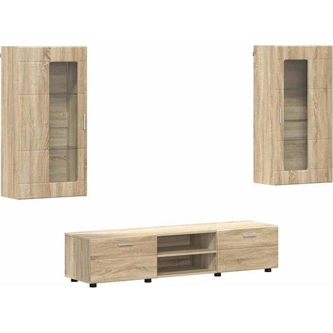 Ensemble meuble TV FLORIN Chêne Sonoma Bois d'ingénierie