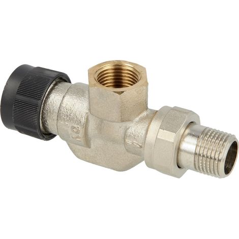 Corps de vanne Oventrop A, axial 3/4’’ sans préréglage, nickelé