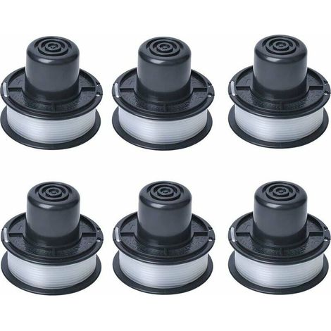 A6226 Bobina di filo compatibile con tagliaerba automatico Black & Decker Auftipp GL250 / GL310 / GL360 / GL360SB con filo da 11 m, confezione da 6