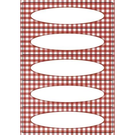 Accesorio de cocina herma vichy-karo etiquetas autoadhesivas 20 piezas