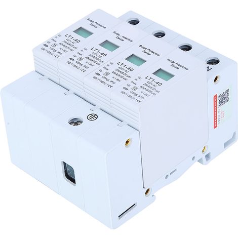 Parafoudre 4P LT1‑40, module de protection 40 kA, parafoudre basse tension, blanc (1/5)