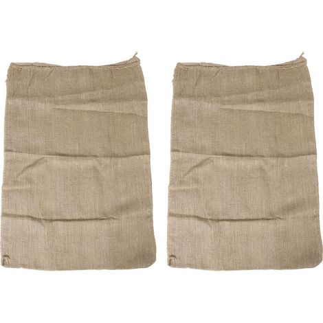 2pcs Grand Sac de Jute de Jute de Jute - Sac de Course de Sacs de Pommes de Terre Multifonctionnel pour Jeu de Pelouse en Plein Air, Stockage de Nourriture et Plantation (1/5)