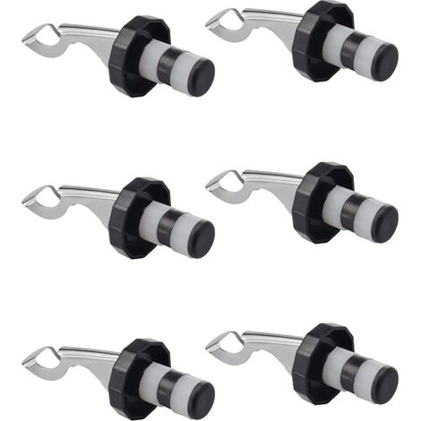 Silikonflaschenverschluss, erweiterbarer manueller Getränkeflaschenverschluss, Weinflaschenkorken (weißer und schwarzer Diamantstecker) (1/5)