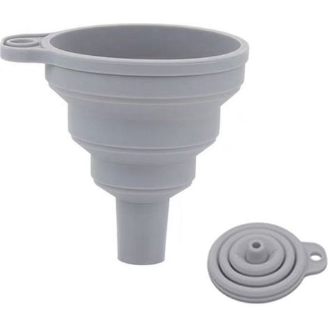 Embudo de silicona, Fácil de plegar y guardar, Mini embudos, Embudo de silicona plegable, Herramienta de cocina plegable y práctica, Verde (1/5)