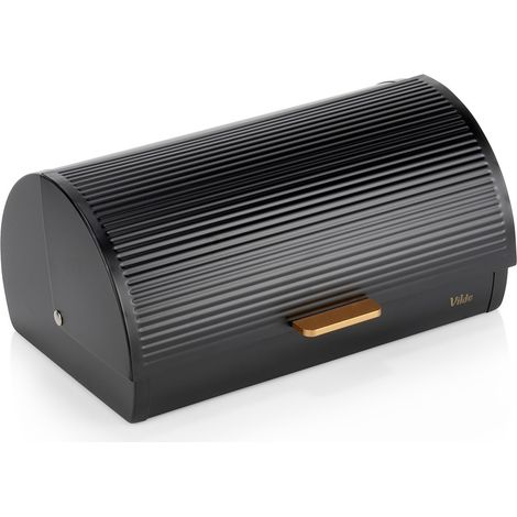 Panera de metal negro de 39x28x18,5 cm (1/5)