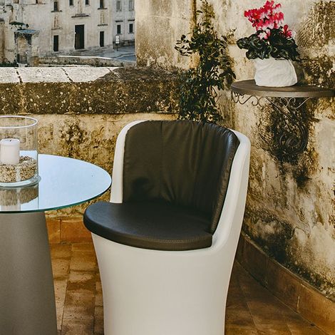 Sillón Comfy Moon Blanco en Polímero Monacis - Ø60 Cm - 80 H (1/2)