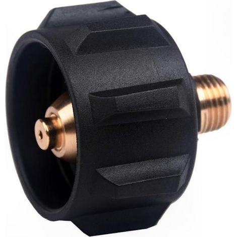 Adaptateur multifonction QCC1 pour bouteille propane, raccord de remplissage en laiton et plastique, régulateur de débit fiable, connexion robuste, recharge sécurisée. (1/5)