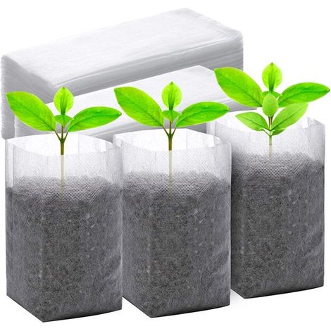 Saatbeutel 200 Stück Biologisch abbaubar Blumentöpfe Anzuchttöpfe Biologisch abbaubare Pflanzbeutel Für gesunde Wurzeln Stecklingsbeutel Anzuchtt (1/4)